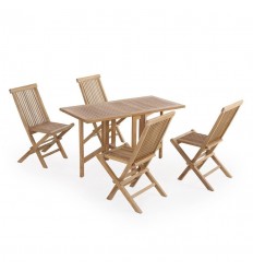 Thurø Teak Havemøbelsæt m/4 Bonn stole