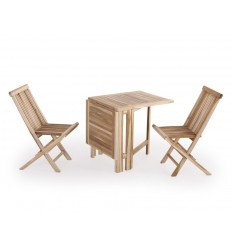 Strandby Teak Cafesæt - 65 x 130 cm