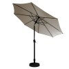 Alu parasol m/tilt - Ø 3 meter - Taupe
