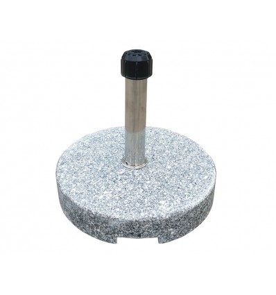 Parasolfod m/hjul - 35 kg - Grå Granit