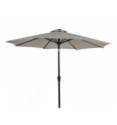Alu parasol m/tilt - 3 meter - m/solar og LED - Grå